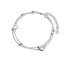 Unbranded 925 Silver Tone Double Layers Heart Ball Beads Link