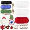 ATCCPYDM Crochet Kit for Beginners Adult,Christmas Coaster Set for Starters,Handmade