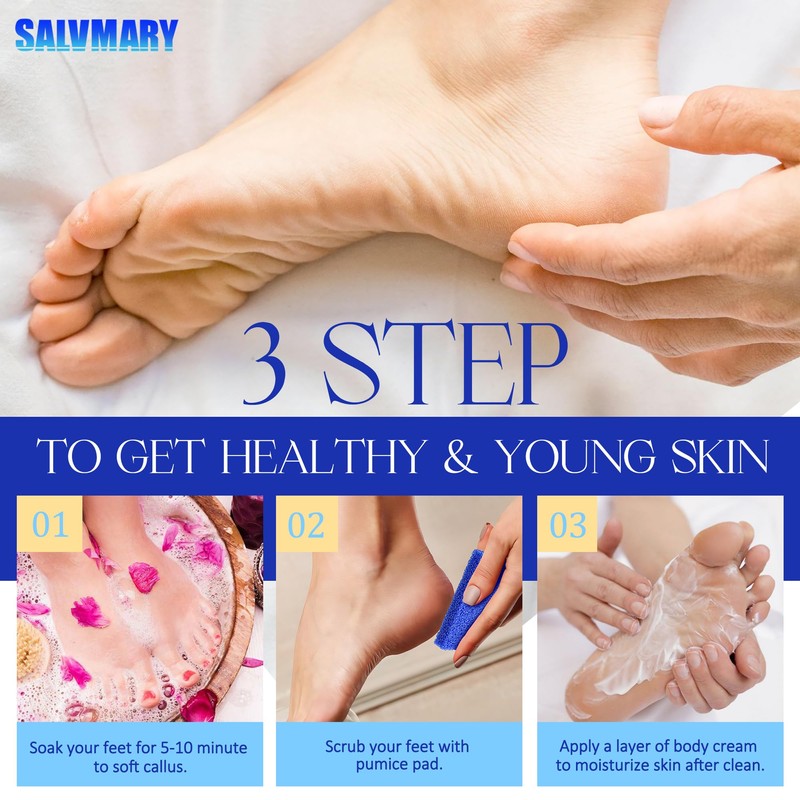 SALVMARY Disposable Pumice Stone for Feet Hard Skin Callus Remover