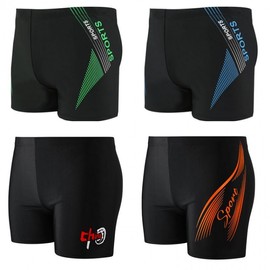 a223 New Plus Size Men's Quick-Dry Swim Trunks - Loose & Comfortable Flat Angle Design Breathable 4XL/3206 Men's Green 10ea