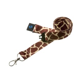 Safari/Animal Print Lanyard with Safety Breakaway - Giraffe