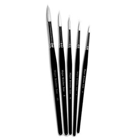 Lexcion Select Pack Of 5 Quality Synthetic Sable Paint Brushes - Sizes 2, 4, 6, 8 and 10