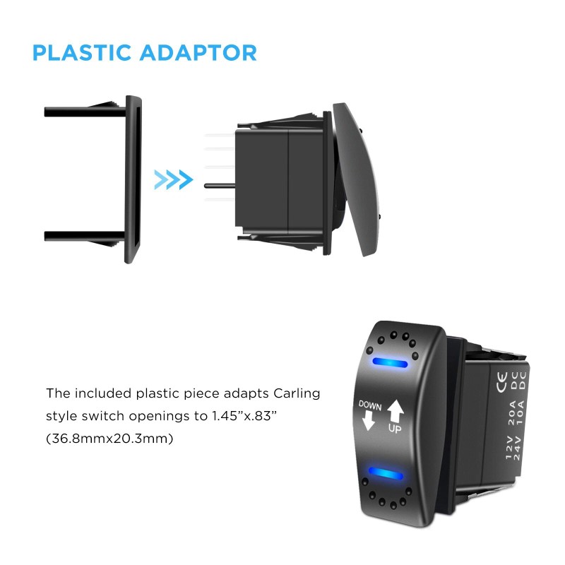 Recoil LAS2 DPDT 20A 12V DC Motor Polarity Reversing Momentary