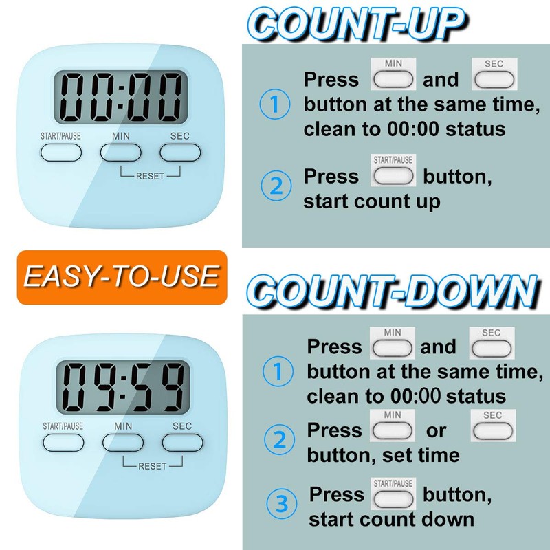 Kitchen Timer, 2 Pack Digital Kitchen Timers [ 2020 Version