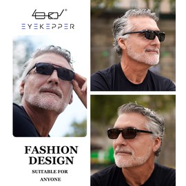 Eyekepper Grey/Brown/G15 Lens 3-pack Clip-on Polarized Large Sunglasses 58x38 MM