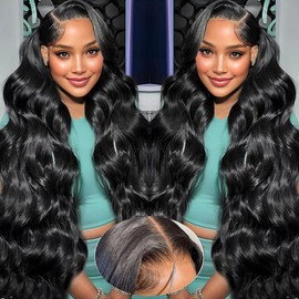 QNQZ 30 Inch Wear and Go Glueless Wigs 7x5 Body Wave Human Hair Wig 200% Density HD Lace Closure Wigs Human Hair Body Wave Lace Front Wigs Glueless Wigs Human Hair Pre Plucked Pre Cut