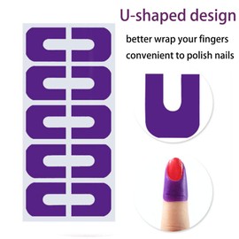 50 PCS in 5 Colors Nail Peel Off Tapes Spill-proof Stickers Art Disposable Glue Tools Accessories for Nail Art Painting