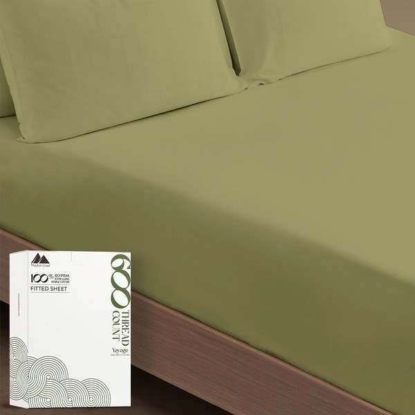 MAYFAIR LINEN 100% Egyptian Cotton Full Size Fitted Sheet Only