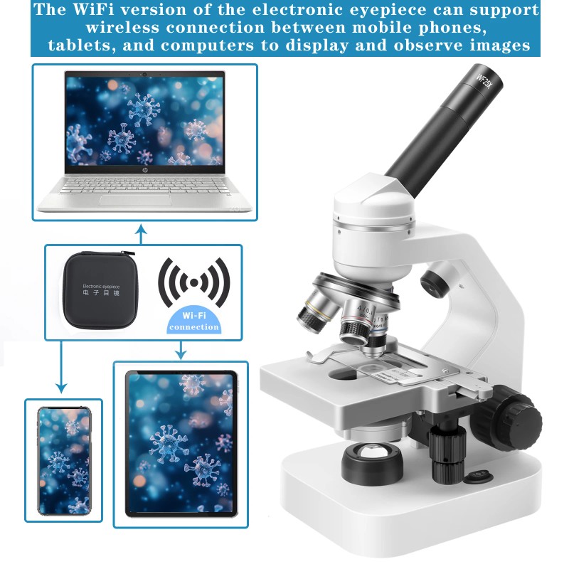 Factory Prices 2000x LED School Student Monocular Biological Microscope with
