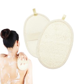 Bliceon 2 Pack Natural Exfoliating Loofah Sponges - Body Scrubber & Bath Scrub Pads for Smooth Skin, Shower Exfoliator & Face Wash Pads for Men & Women - for Healthy Skin Care