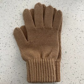 Body4Real Kids Gloves Organic Cotton 100% Dye Free Colorgrown Breathable Brown Medium New