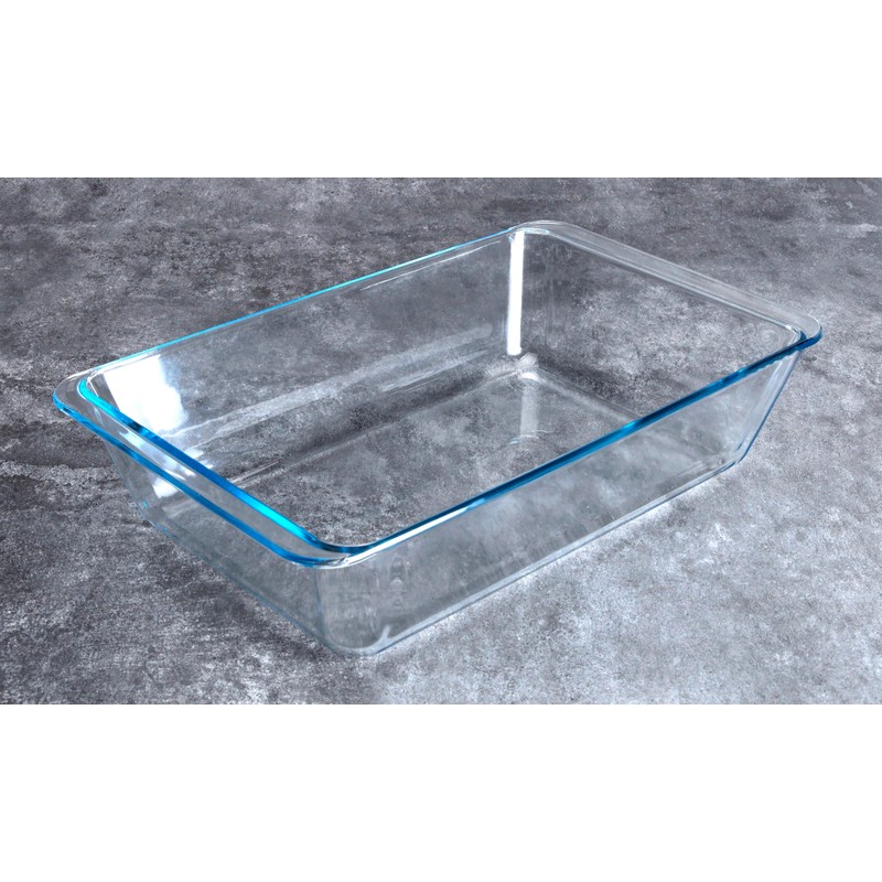 Deep Clear Glass Baking Dish, Rectangular Tempered Glass Baking Pan,