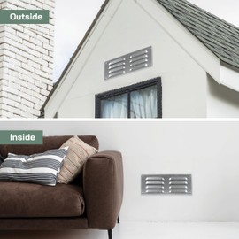 Vent Systems 10" x 4" Inch (Overall Dimensions) - Galvanized Steel - Air Vent Cover Metal Air Return Grill Built-in Protection Mesh - HVAC Vent Duct Cover for Home Improvement