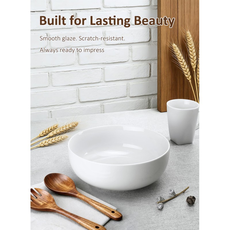 Yedio Pasta Serving Bowls 120 Ounce 9.7” Large Serving Bowls,
