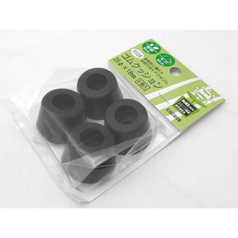 Wake Industrial Screw-on Rubber Cushion, 1.1 x 0.7 inches (28