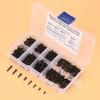 Self Tapping Screw,Fasteners Threaded Screw,400Pcs Black Cross Countersunk Wood Screws