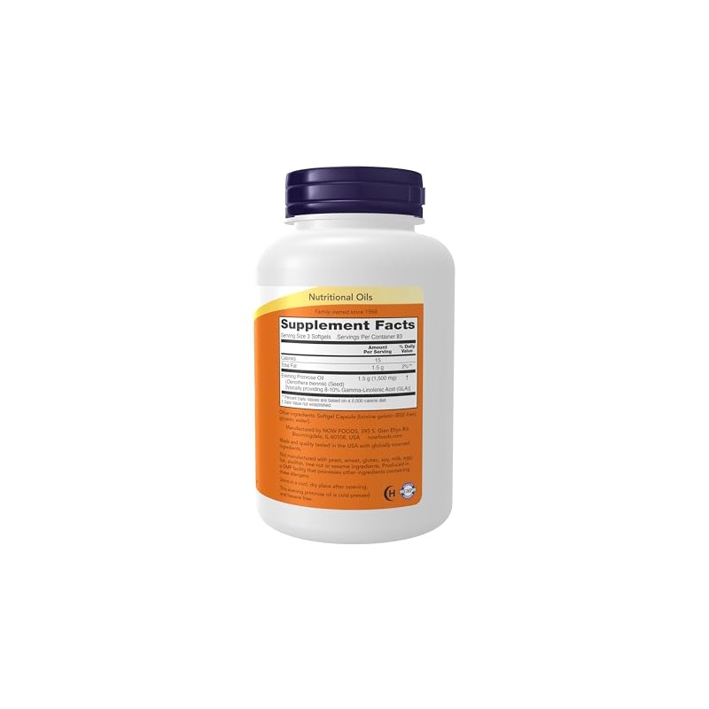 NOW Evening Primrose Oil 500 mg,250 Softgels
