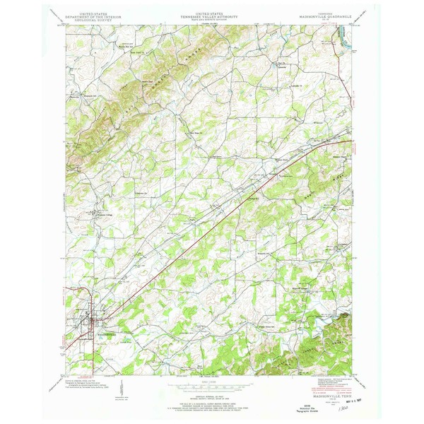 YellowMaps Madisonville TN topo map, 1:24000 Scale, 7.5 X 7.5