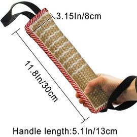Dog Tug Toy Dog Bite Stick,Tug of War Dog Toy 1 Pcs Jute Bite Pillow with 2 Handles for Puppy Training Interactive Play, Lasting Training Equipment,Suitable for Small Medium Large Dogs