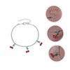 SHOWERORO 1pc Rhinestone Cherry Anklet fruit charm bracelet anklets for