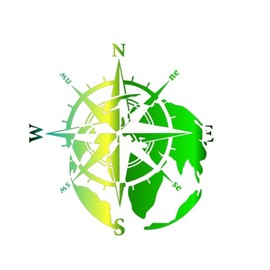 Generisch 1 Piece Compass Sticker on Transparent Film, Decal (Rt100/1) (Green-Yellow (100/1/9), 5 x 5 cm)