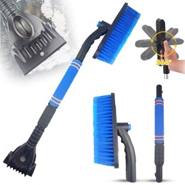 magnetspiele Ice Scraper Car with Broom Car Ice Scraper Snow Brush, Car Removable Ice Scraper, 2 in 1 Car Ice Scraper Cleaning Brush Tool for Snow Removal (C)