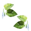 SunGrow Betta Fish Leaf Hammock, Twin Leaf Design with Suction