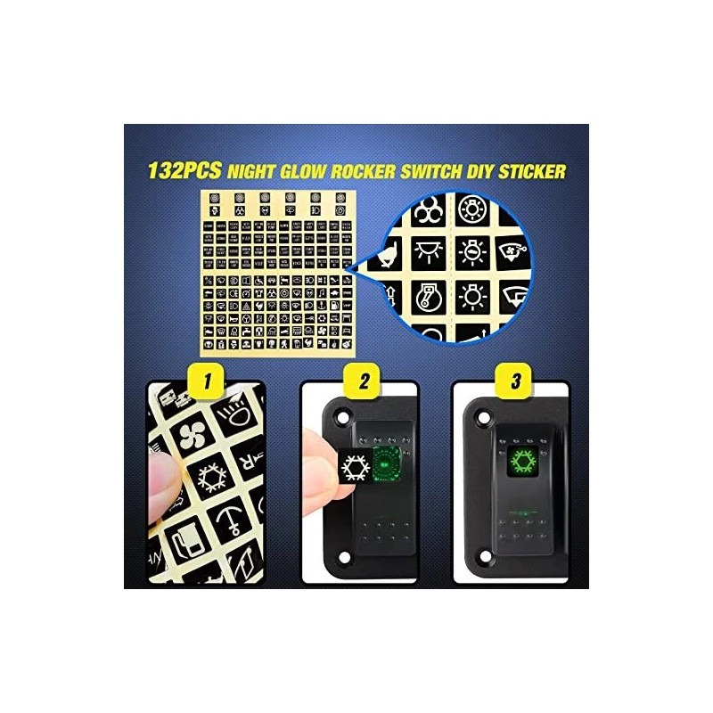 Nilight 2 Rocker Pre Wired Toggle Switch Panel Switches Aluminum