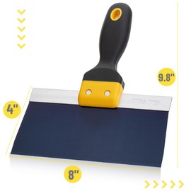 Bates- Taping Knife, 8 Inch, Blue Steel Drywall Taping Knife