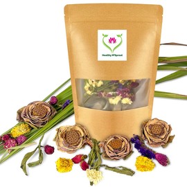 Lotus Flower Tea – Dried Whole Blossom Lotus Tea – Antioxidant Rich Herbal Tea for Teapot, Tea Infuser, Tea Cups – Delicious Intense Flavor – No Caffeine, Low Calorie (5 Lotus Packs)