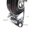 Wiltec Fixed Castor Diameter 100 mm with Rubber Wheel and