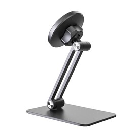 Dohaeris Alloy Aluminum 360° Rotatable Magnetic Suction Cellphone Stand Support Desktop Mobile Phone Holder Brace Compatible with 17mm Ball Head Cell Phone Holder