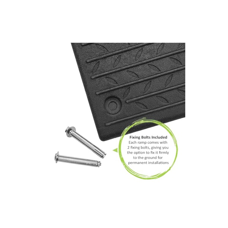 Nicoman Rubber Kerb Ramps, Multiuse Curb Ramp for Vehicles, Wheelchairs,
