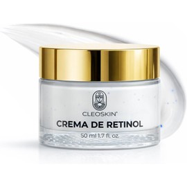 CLEOSKIN Crema Facial Retinol 0.3% con Vitamina E en Microesferas - Reduce Arrugas, Hidratante Profunda para Piel Madura - Textura Ligera 50ml.