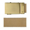 Mission Belt Men's Ratchet Belt - 40mm Gold Buckle/Tan Nylon