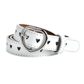 Vintage Heart Belts Accessories Y2k Grunge Western Cowgirl Belts for Women Gothic Gen Z Outfits Party Dresses Jeans Retro Y2k Heart Buckle Belt for Pants Skirts Punk Rock Waist Belt for Girls Fashion