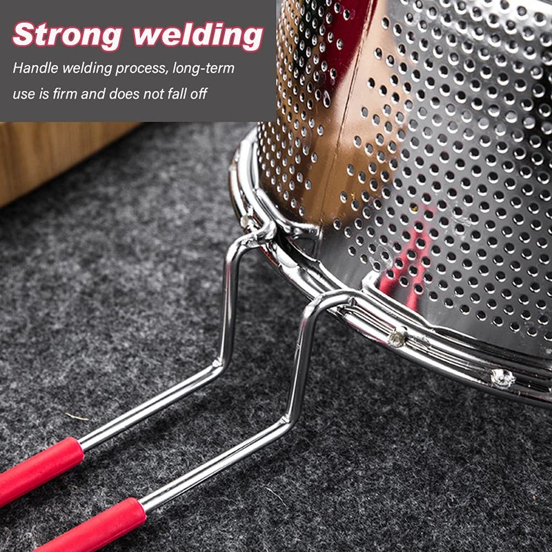 EKDJKK Stainless Steel Deep Frying Basket with Long Handle, Fried
