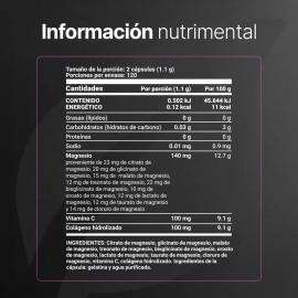 Tipos Magnesio Cloruro 240 Caps Life Mag Platinum Sabor