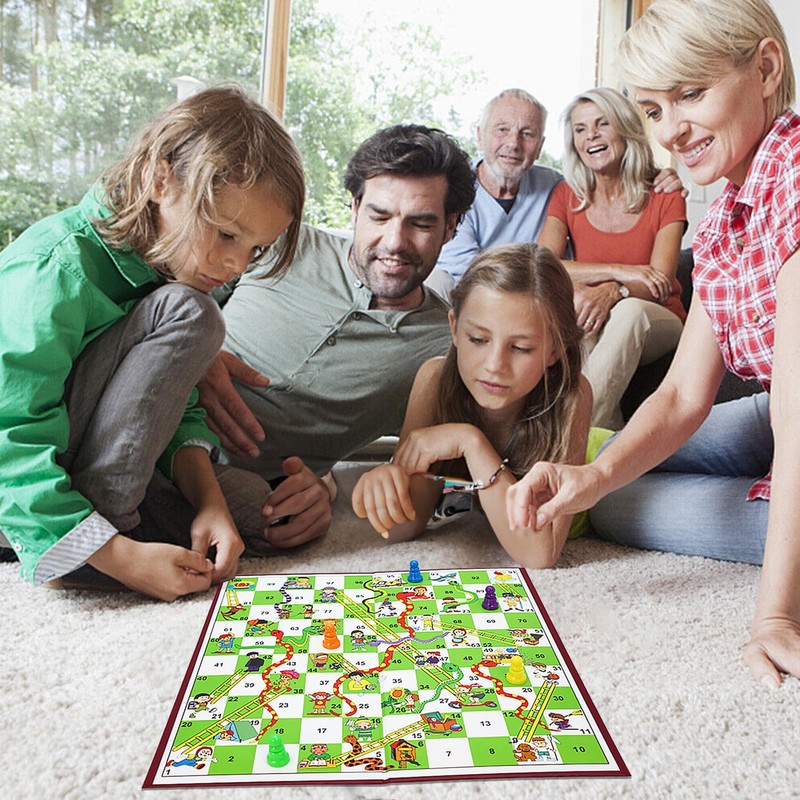 Classic Snakes & Ladders - Game for Children and Adults,
