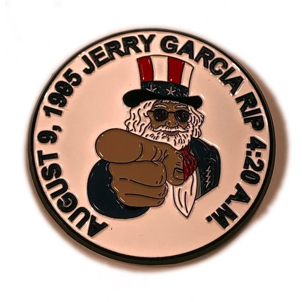 RIP Jerry Garcia Uncle Sam Point by Relix Inernational LAPEL