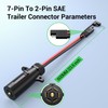 7 Way Trailer Plug to 2 Pin SAE Power Supply,7
