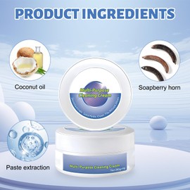 2024 Nueva Crema Limpiadora Multiusos Con，limpiador de tenis，limpiador de gamuza tenis，Esponja con borrador