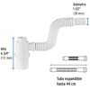 Foset CE-293, Céspol flexible sin contra, de bote para fregadero