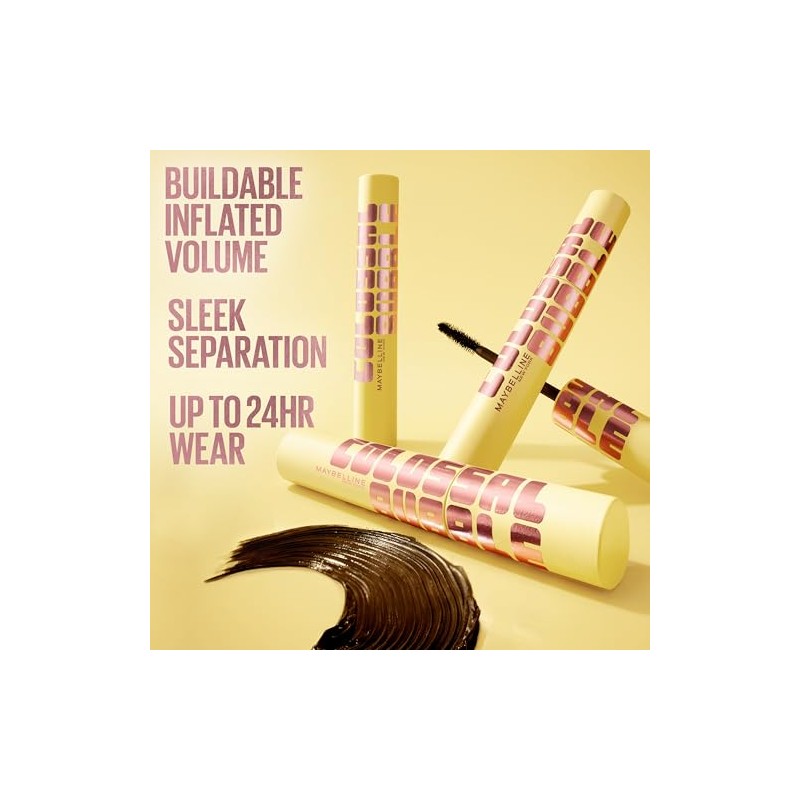 Maybelline The Colossal Bubble Washable Mascara, Buildable Mascara Volume and