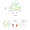 Wecoe Birthday Princess Crown with Combs Birthday Green Rhinestone Tiara