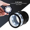 10X Illuminated Jewelers Loupe Magnifier with Interchangeable Reticle Scale, LED