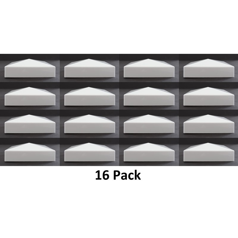 True 5x5 (127mm x 127mm) Plastic Pyramid Vinyl Fence Post