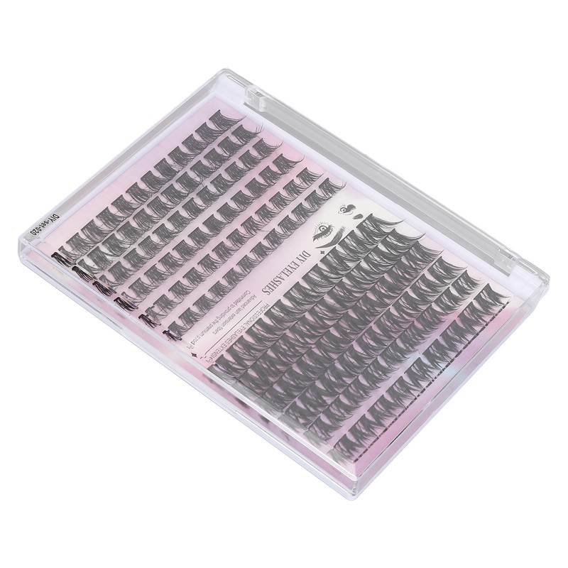 126 Cluster Lashes 10‑14mm Fluffy D Curl Individual Lashes for