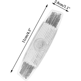 Walquicks 4Pcs Bicycle Reflectors Front and Rear Kit Bike Wheel Spoke Reflectors Accessories, Mountain Bike Safety Warning Reflectors for Night Cycling, Handlebar, Seatpost (White)