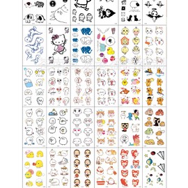 Unbranded 30pc Small Body Tattoo Cartoons Elephant STICKERS waterproof and long last
